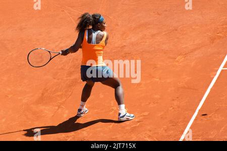 Serena Williams spielt Tennis bei den Mutua Madrid Open Stockfoto