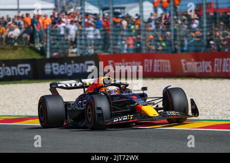 Spa, Belgien. 28. August 2022. Circuit National de Francorchamps, Francorchamps - SPA, Belgien, 28. August 2022, Max Verstappen (NED) Redbull Racing RB18 während DER FORMEL 1 ROLEX BELGIAN GRAND PRIX 2022 - Formel 1 Championship Credit: Live Media Publishing Group/Alamy Live News Stockfoto