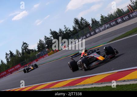 Spa, Belgien. 28. August 2022. Circuit National de Francorchamps, Francorchamps - SPA, Belgien, 28. August 2022, Max Verstappen (NED) Redbull Racing RB18 während DER FORMEL 1 ROLEX BELGIAN GRAND PRIX 2022 - Formel 1 Championship Credit: Live Media Publishing Group/Alamy Live News Stockfoto