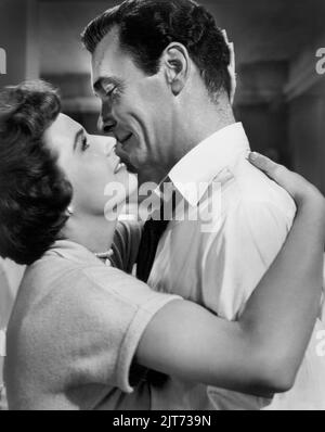 Polly Bergen, Barry Fitzgerald, am Set von The Film, 'Cry of the Hunted', MGM, Loew's Inc., 1953 Stockfoto