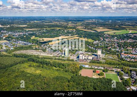Luftaufnahme, Rückbau der Zeche Westerholt, ehemalige DSK Lippe Mine, Westerholt, Herten, Ruhrgebiet, Nordrhein-Westfalen, Deutschland, Abriss Stockfoto