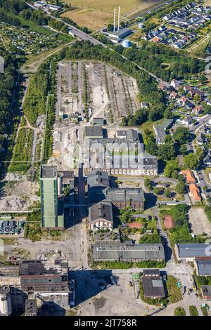 Luftaufnahme, Rückbau der Zeche Westerholt, ehemalige DSK Lippe Mine, Westerholt, Herten, Ruhrgebiet, Nordrhein-Westfalen, Deutschland, Abriss Stockfoto