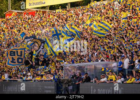 Brüssel, Belgien. 28. August 2022. BRÜSSEL, BELGIEN - 28. AUGUST: Während des Jupiler Pro League-Spiels zwischen Union St. Gilloise und RSC Anderlecht im Stade Joseph Marien am 28. August 2022 in Brüssel, Belgien (Foto von Joris Verwijst/Orange Picics) Credit: Orange Pics BV/Alamy Live News Stockfoto