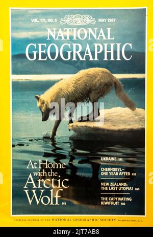 Cover des Magazins National Geographic, Mai 1987 Stockfoto