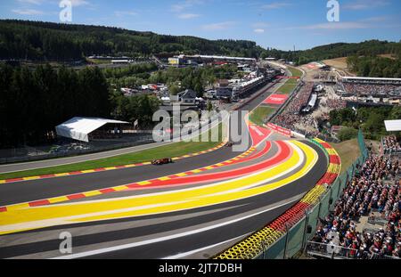 Spa, Belgien. 28. August 2022. Abbildung Bild zeigt den Grand Prix von Belgien F1 Autorennen, in Spa-Francorchamps, Sonntag, 28. August 2022. Der Formel-1-Grand-Prix von Spa-Francorchamps findet an diesem Wochenende vom 26.. Bis 28.. August statt. BELGA FOTO VIRGINIE LEFOUR Kredit: Belga Nachrichtenagentur/Alamy Live News Stockfoto