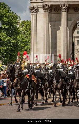 Blues and Royal, Wellington Arch, London, England, Großbritannien Stockfoto