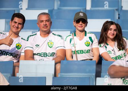 Cuiaba, Brasilien. 28. August 2022. MT - Cuiaba - 08/28/2022 - BRASILIANISCHER A 2022, CUIABA X SANTOS - Cuiaba Fans während eines Spiels gegen Santos im Arena Pantanal Stadion für die brasilianische Meisterschaft A 2022. Foto: Gil Gomes/AGIF/Sipa USA Quelle: SIPA USA/Alamy Live News Stockfoto