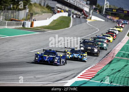 Barcelona, Spanien. 28. August 2022. 10 HUNT Freddie (gbr), LLOVERAS Xavier (Spa), VAN BERLO Glen (nld), Eurointernational, Ligier JS P320 - Nissan, Aktion während der 4 Stunden von Barcelona 2022, 4. Lauf der 2022 European Le Mans Series auf dem Circuit de Barcelona-Catalunya vom 26. Bis 28. August in Barcelona, Spanien - Foto: Xavi Bonilla/DPPI/LiveMedia Kredit: Independent Photo Agency/Alamy Live News Stockfoto