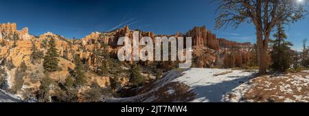 Panorama des Fairyland Trail am Blue Sky Day im Bryce Canyon National Park Stockfoto