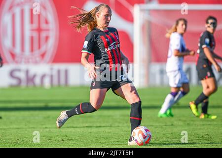 Mailand, Italien. 28. August 2022. Vismara Sports Center, 28.08.22 Malgorzata Mesjasz (25 AC Mailand) während des Serie-A-Spiels zwischen AC Mailand und AC Fiorentina im Vismara Sports Center in Mailand, Italia Soccer (Cristiano Mazzi/SPP) Credit: SPP Sport Press Photo. /Alamy Live News Stockfoto