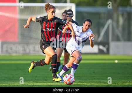 Mailand, Italien. 28. August 2022. Vismara Sports Center, 28.08.22 Angelica Soffia (20 AC Mailand) während der Serie A Spiel zwischen AC Mailand und AC Fiorentina im Vismara Sports Center in Mailand, Italia Soccer (Cristiano Mazzi/SPP) Credit: SPP Sport Press Photo. /Alamy Live News Stockfoto
