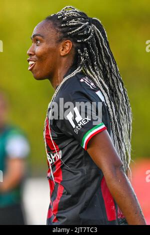 Mailand, Italien. 28. August 2022. Vismara Sports Center, 28.08.22 Lindsey Thomas (19 AC Mailand) während des Serie-A-Spiels zwischen AC Mailand und AC Fiorentina im Vismara Sports Center in Mailand, Italia Soccer (Cristiano Mazzi/SPP) Credit: SPP Sport Press Photo. /Alamy Live News Stockfoto