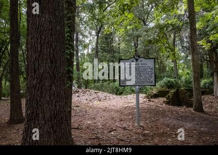 Die Überreste der Archdale Hall-Plantage befinden sich inmitten einer modernen Unterteilung an der Dorchester Road in North Charleston, South Carolina. Stockfoto