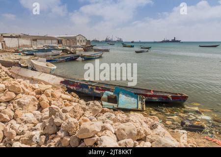 Kleine Boote in Berbera, Somaliland Stockfoto