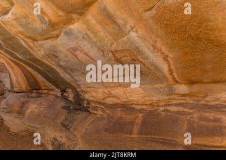 Felsmalereien von Laas Geel, Somaliland Stockfoto