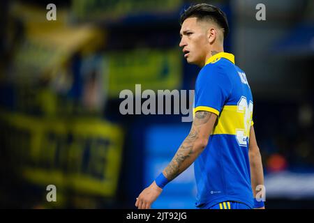 Buenos Aires, Argentinien. 28. August 2022. Luis Vazquez von Boca Juniors gesehen während des Liga Profesional 2022-Matches zwischen Boca Juniors und Atletico Tucuman im Estadio Alberto J. Armando. (Endergebnis; Boca Juniors 2:1 Atletico Tucuman) Credit: SOPA Images Limited/Alamy Live News Stockfoto