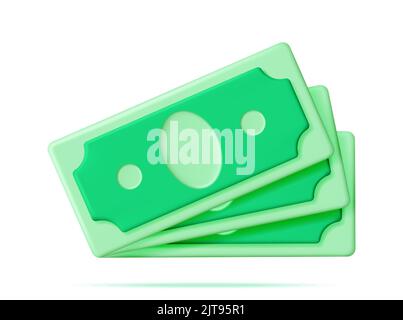 3D Stapel Dollar Banknote Symbol Stock Vektor