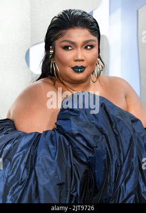 New Jersey, USA. 28. August 2022. 28.. August 2022. Newark, USA. Lizzo bei den MTV Video Music Awards 2022, Prudential Center, Newark. Kredit: Doug Peters/EMPICS/Alamy Live Nachrichten Gutschrift: Doug Peters/Alamy Live Nachrichten Stockfoto