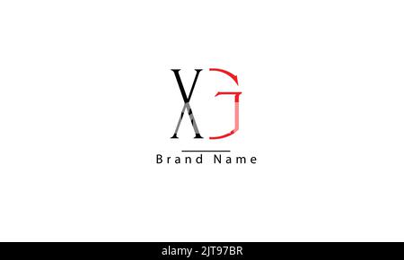 XG GX X G – Vorlage für ein abstraktes Vektorlogo-Monogramm Stock Vektor