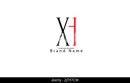 XH HX X H abstrakte Vektor-Logo-Monogramm-Vorlage Stock Vektor
