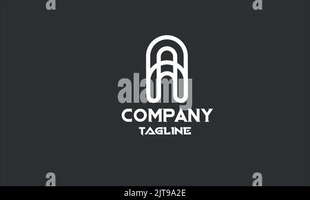 Minimal aurora Letter Eine Logo-Vorlage Stock Vektor