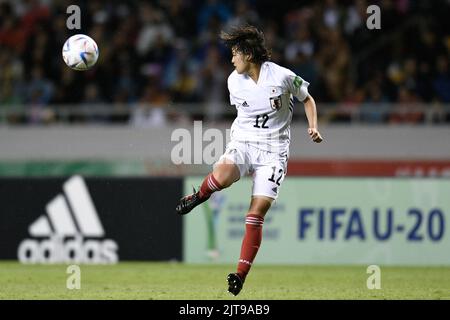 San Jose. 28. August 2022. Tabata Haruna aus Japan tritt am 28. August 2022 beim Finalspiel der FIFA U-20 Frauen-Weltmeisterschaft 2022 in San Jose, Costa Rica, an. Kredit: Xin Yuewei/Xinhua/Alamy Live Nachrichten Stockfoto