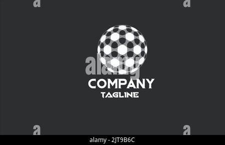 Minimale Vorlage für das Logo der digitalen Welt Stock Vektor