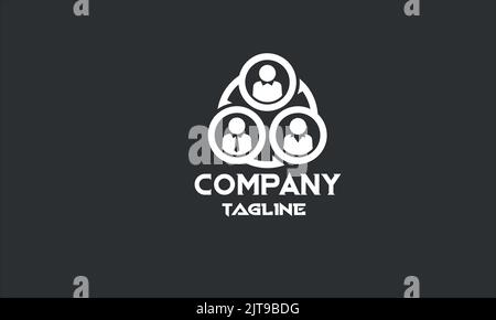 Minimale Logo-Vorlage für Jobmeeting Stock Vektor