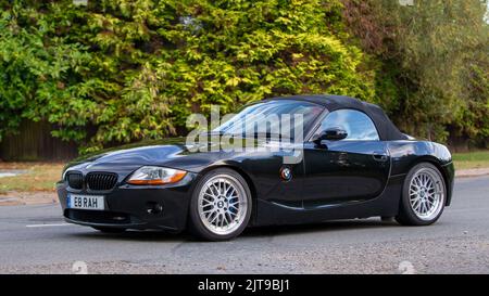 2003 schwarzer BMW Z4 Roadster Stockfoto