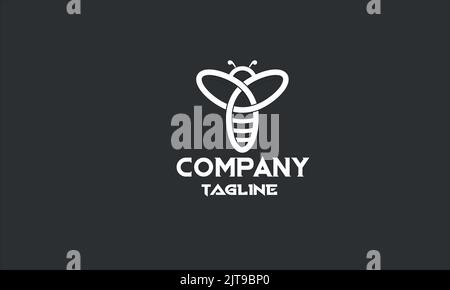Vorlage mit minimalem BEE-Logo Stock Vektor