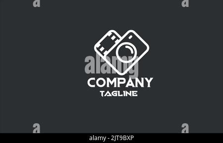Minimal Love Podcast Kamera Logo Vorlage Stock Vektor