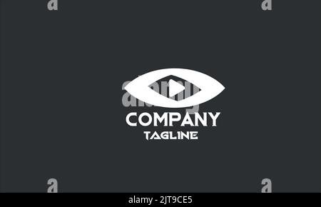 Minimale Vorlage für das Digital Media Eye-Logo Stock Vektor