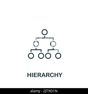Hierarchiesymbol. Einfaches Liniensymbol für Vorlagen, Webdesign und Infografiken Stock Vektor