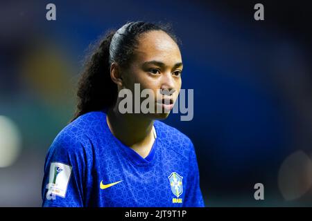 San Jose, Costa Rica. 28. August 2022. San Jose, Costa Rica, August 28. 2022: Porträt (Headshot/close up) von Aline (11 Brasilien) während der FIFA U20 Frauen-Weltmeisterschaft Costa Rica 2022 Fußball 3. Platz Spiel zwischen den Niederlanden und Brasilien im Estadio Nacional in San Jose, Costa Rica. (Daniela Porcelli/SPP) Quelle: SPP Sport Press Foto. /Alamy Live News Stockfoto