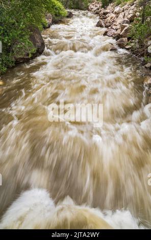 Shell Creek Stromschnellen, Shell Canyon, Bighorn Mountains, Bighorn National Forest, Wyoming, USA Stockfoto