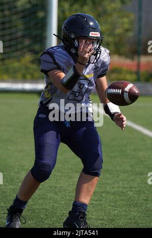 Cardiff Valkyries gegen Portsmouth Dreadnoughts, National Women's American Football League Stockfoto