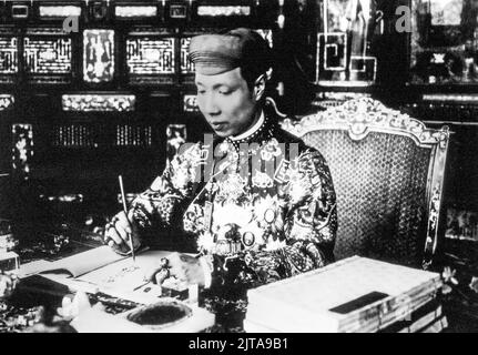 Vietnam, Hue Khải Định Born Nguyễn Phúc Bửu Đảo; 8. Oktober 1885 – 6. November 1925) war der Kaiser der Nguyễn-Dynastie 12. in Vietnam und regierte für Stockfoto