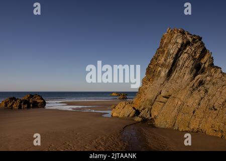 Marloes Strand bei Sonnenaufgang Stockfoto