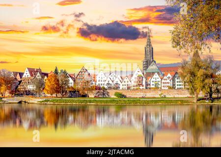 Blick über Ulm, Baden-Württemberg, Deutschland Stockfoto