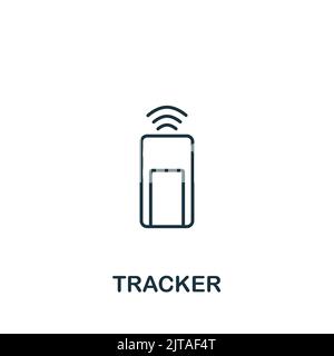 Tracker-Symbol. Einfaches Liniensymbol für Vorlagen, Webdesign und Infografiken Stock Vektor