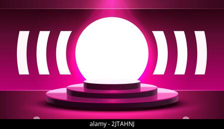 Podium Design Sockel, minimalistisch modernes Studio, Plattform-Szene. Vektorgrafik Stock Vektor