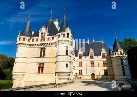 Chateau d'Azay le Rideau. Loire-Tal. Frankreich. Stockfoto