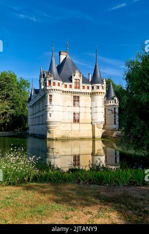 Chateau d'Azay le Rideau. Loire-Tal. Frankreich. Stockfoto