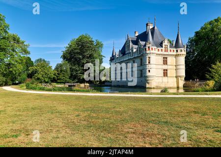 Chateau d'Azay le Rideau. Loire-Tal. Frankreich. Stockfoto