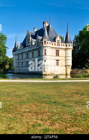 Chateau d'Azay le Rideau. Loire-Tal. Frankreich. Stockfoto