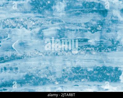 Kaltfarbene Farbe, gemalter Hintergrund, abstrakte Kunstwerke. Abstrakter Grunge-Hintergrund, Vorlage. Dekorativer Putz, Grundierung. Modernes Kunstdesign. Dekorativ A Stockfoto