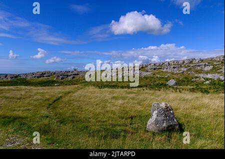 Fußweg über Farleton fiel in der Nähe von Milnthorpe in Cumbria Stockfoto