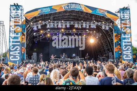 Southsea Common. Großbritannien, 28. August 2022. Embrace beim Victorious Festival 2022. Southsea Common. 28. August 2022. Kredit: Alamy Live Nachrichten/Charlie Raven Stockfoto