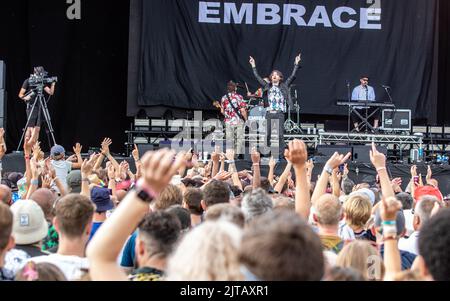 Embrace beim Victorious Festival 2022. Southsea Common, Großbritannien. 28. August 2022. Kredit: Alamy Live Nachrichten/Charlie Raven Stockfoto