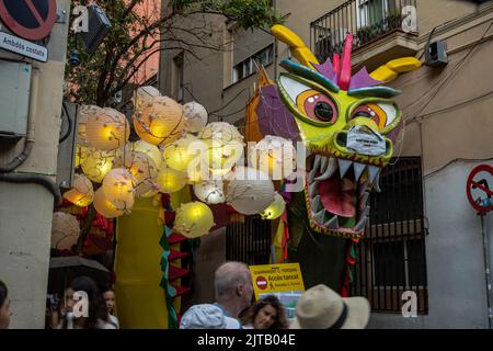 Fiesta de Gracia in Barcelona Stockfoto